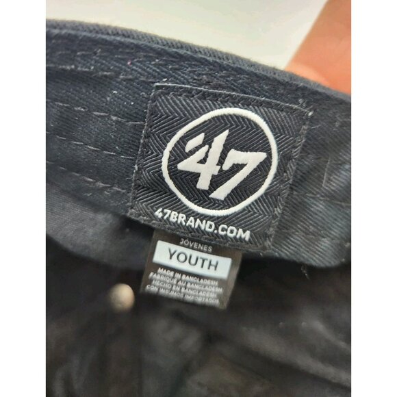 Toronto Raptors 47 Brand Black Adjustable Strapback Hat NBA Basketball Cap Youth - Picture 14 of 14